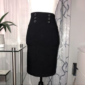 Pinstripe Pencil Skirt